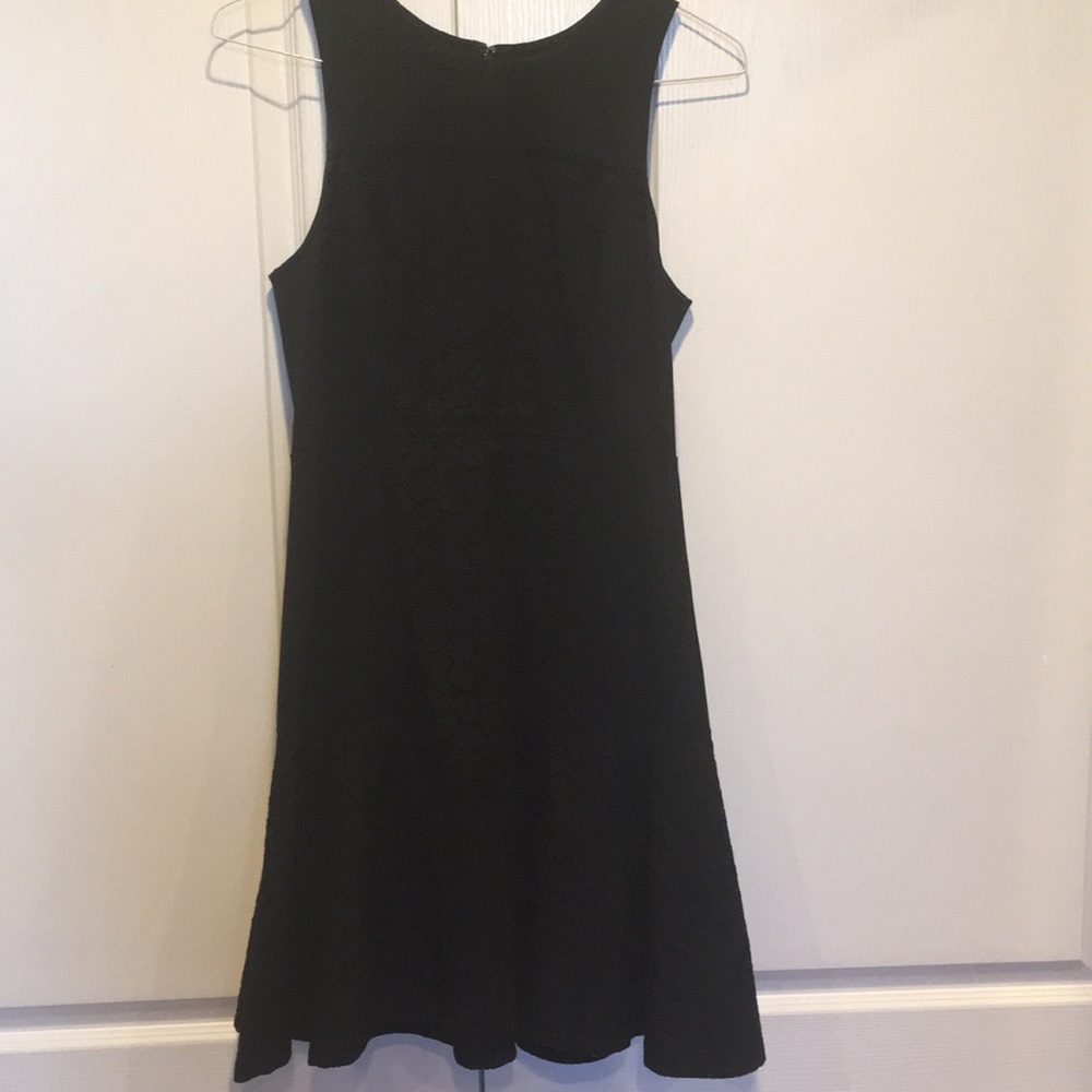 J. crew black fit and flare dress